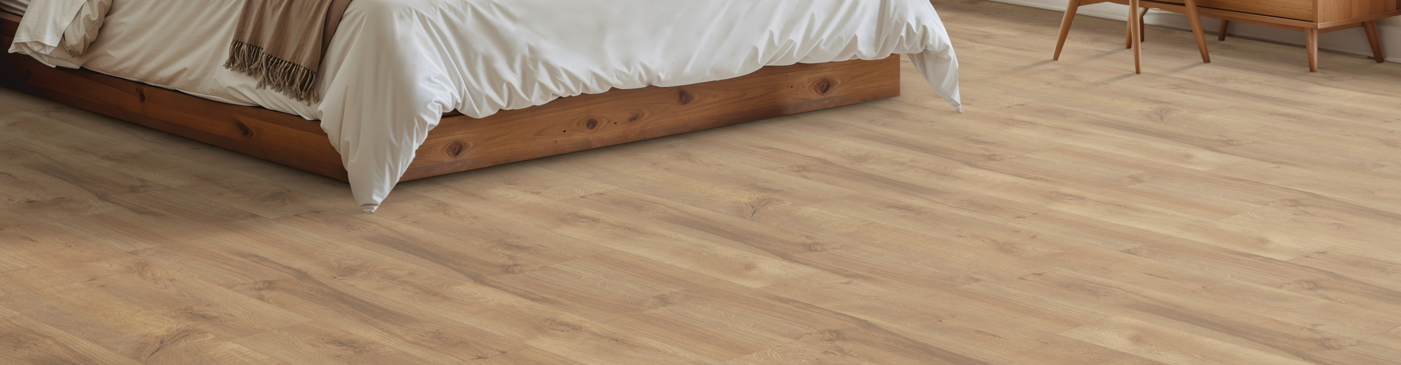 light laminate flooring in bedroom
