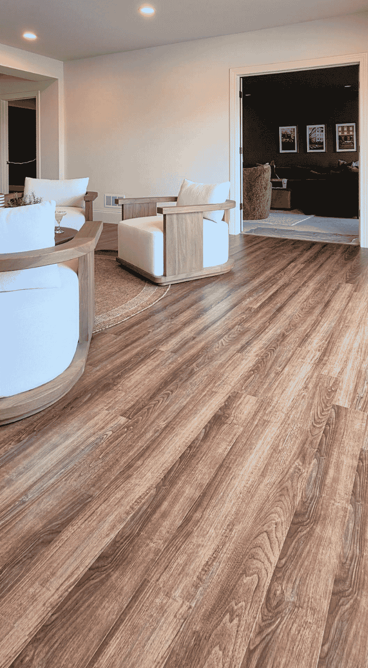 installed vinyl flooring in home