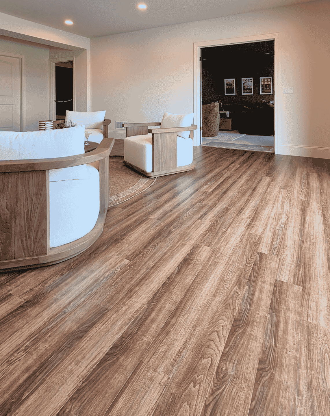 installed vinyl flooring in home