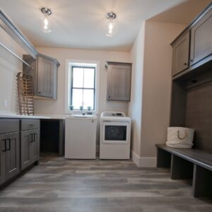 laundry room with vinyl plank flooring