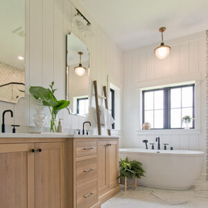 Shiloh cabinetry rift cut oak vanity