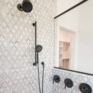 modern farmhouse shower wall tile