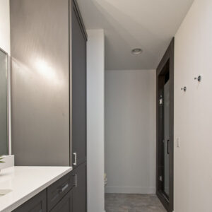 modern traditional bathroom floor in wisconsin