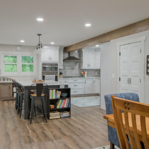 transitional farmhouse kitchen design by coyle carpet one