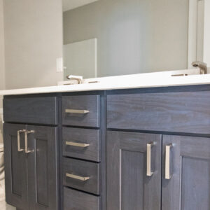 indigo on poplar wood cabinets, coyle carpet one madison, wi