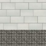 Primary Bath Shower Tile & Accent | Shaw, Sculpture White w/ Interceramic, Wheelhouse Compass Mosaic