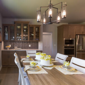 dining room with shaw floors exploration oak in color voyage
