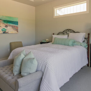 warm transitional style bedroom