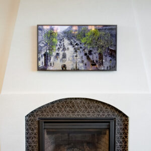 trends in ceramic, simple stone triangle nero