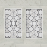 Modern Cottage Primary Shower Tile _ Kaya Carrara Bianco, Somer Tile Mazzo Starburst