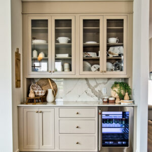 dining room hutch by shiloh cabinetry, benjamin moore color stone hearth