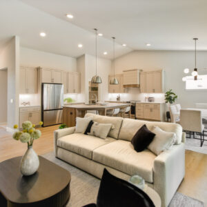 midwestern modern ranch style kitchen view