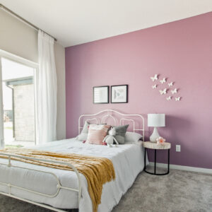 midwestern modern ranch style girls bedroom