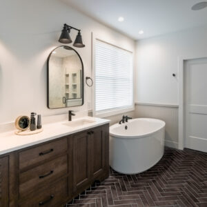 shiloh cabinetry stained white oak bathroom vanity