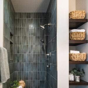 3x11 green shower wall tile by Ragno in Ottanio