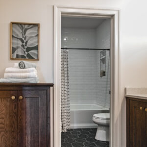 8-in. marbled black hexagon tile by daltile in infinite black