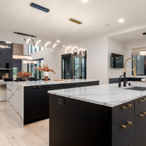 modern transitional kitchen islands and quartz countertops