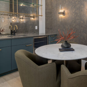 modern transitional wine room design