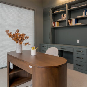 modern transitional home office design