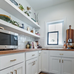 Transitonal Boho pantry design using arbor ranch, monument collection in ponderosa