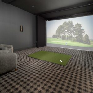 gray and black plaid carpet by greyfriar in midnight